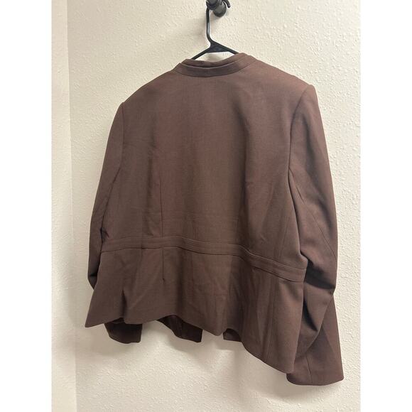 NWT Lane Bryant Hook Eye Tailored Brown Business Career Blazer $99 MSRP size 22 - Picture 10 of 10